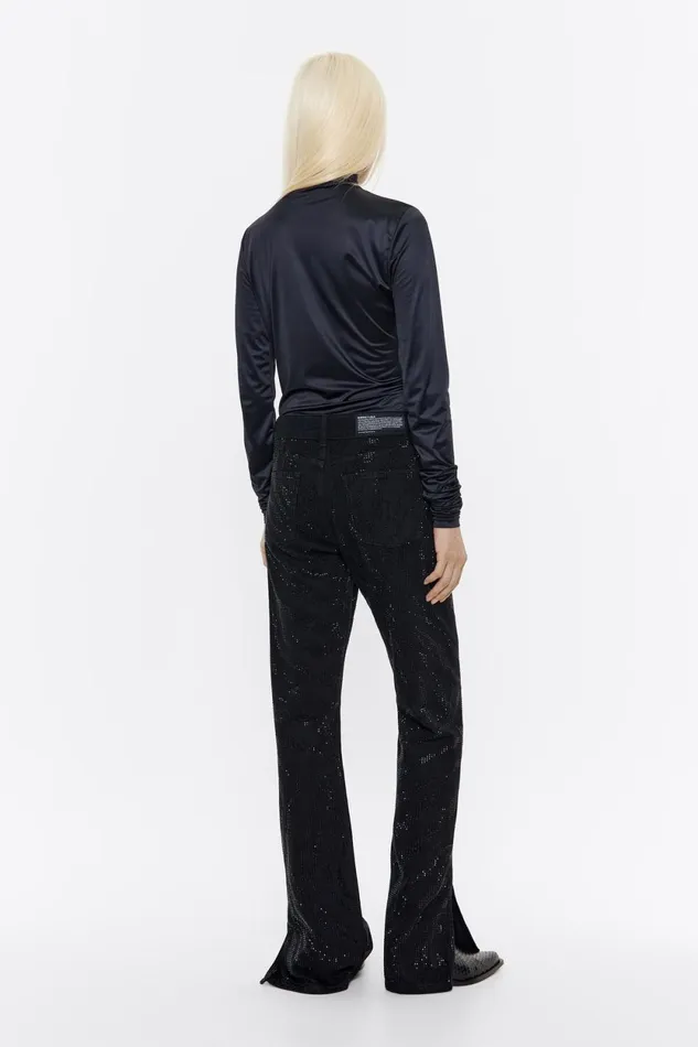 STRAIGHT CROPPED 8211 Black Stones Jeans Black Women Bimba Y Lola Denim STRAIGHT CROPPED 8211 Black Stones Jeans Black Women Bimba Y Lola Denim