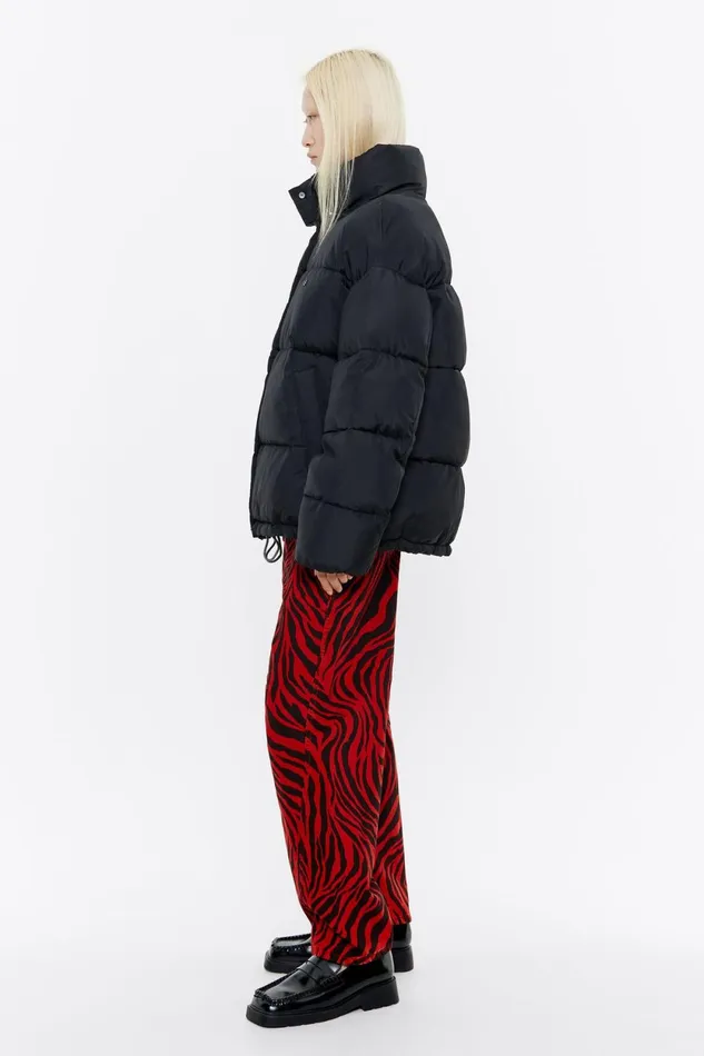 Straight Cut Black Puffer Black Women Bimba Y Lola Puffer Jackets Straight Cut Black Puffer Black Women Bimba Y Lola Puffer Jackets