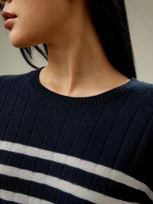 Striped Cashmere Sweater Women Lilysilk Knitwear