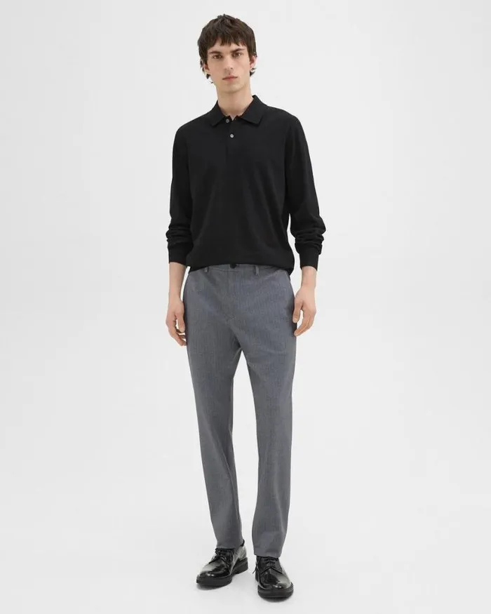 Suits Men Theory Zaine Pant In Herringbone Precision Ponte Grey Melange Suits Men Theory Zaine Pant In Herringbone Precision Ponte Grey Melange