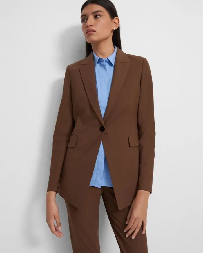 Suits Women Theory Etiennette Blazer In Good Wool Russet