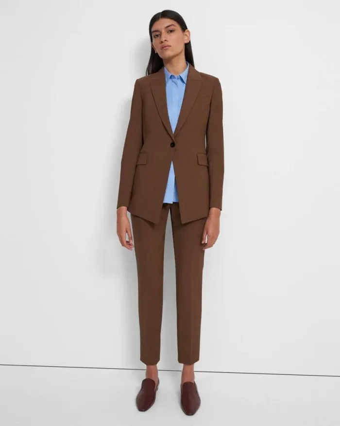 Suits Women Theory Etiennette Blazer In Good Wool Russet