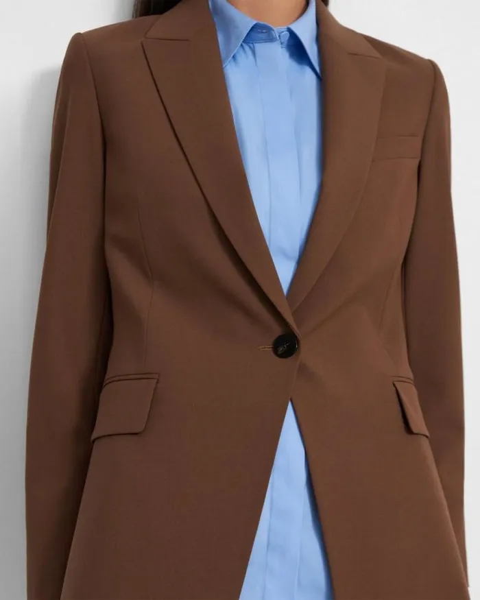 Suits Women Theory Etiennette Blazer In Good Wool Russet