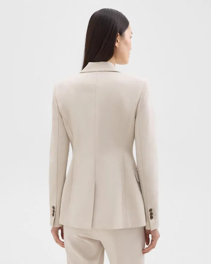 Suits Women Theory Sculpted Blazer In Stretch CottonBlend New Sand Suits Women Theory Sculpted Blazer In Stretch CottonBlend New Sand