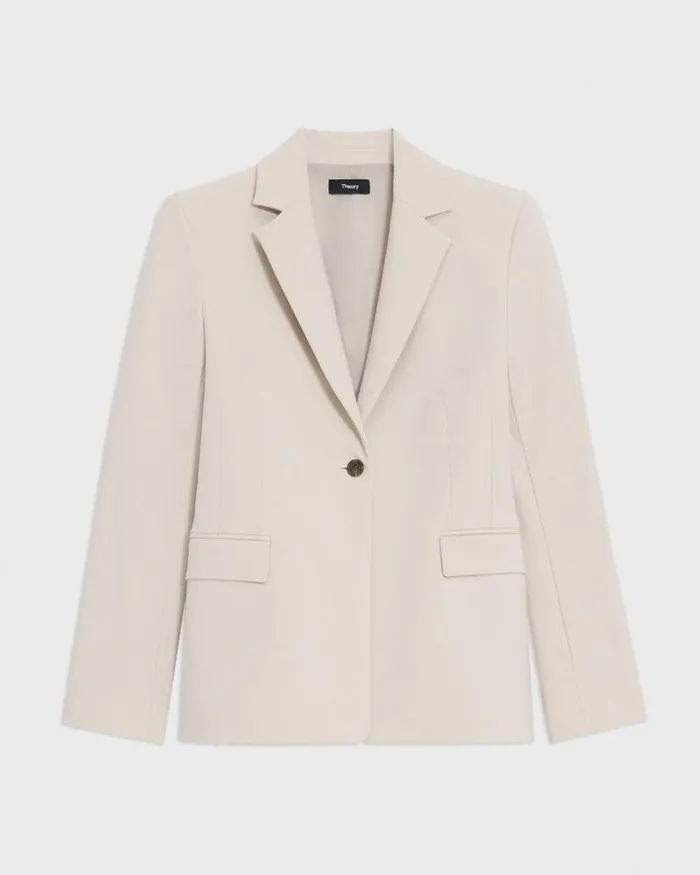 Suits Women Theory Sculpted Blazer In Stretch CottonBlend New Sand Suits Women Theory Sculpted Blazer In Stretch CottonBlend New Sand