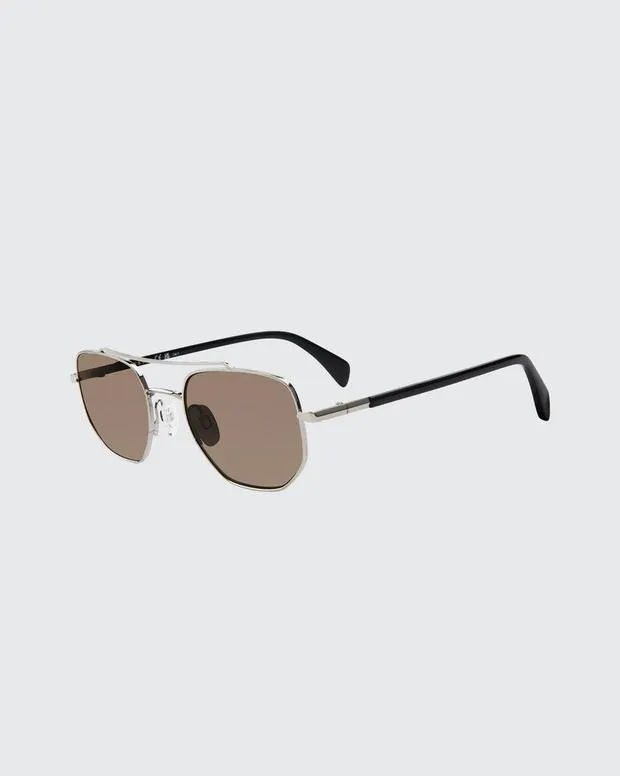 Sunglasses Men Rag and Bone Teddi Ruthenium Matte Black