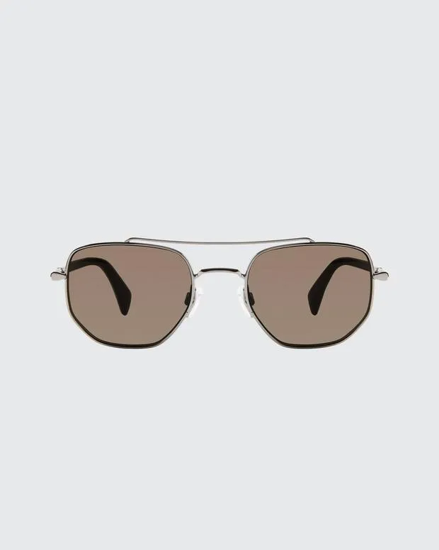 Sunglasses Men Rag and Bone Teddi Ruthenium Matte Black