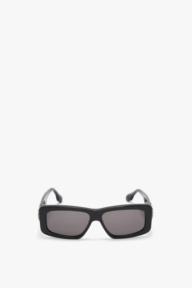 Sunglasses Women Victoria Beckham Chain Detail Rectangular Frame Sunglasses In Black Sunglasses Women Victoria Beckham Chain Detail Rectangular Frame Sunglasses In Black