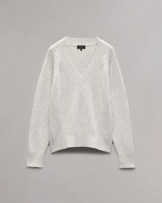 Sweaters and Sweatshirts Women Rag and Bone Kaylee Cashmere Sweater Heather Grey
