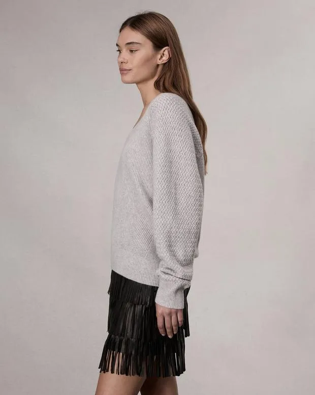 Sweaters and Sweatshirts Women Rag and Bone Kaylee Cashmere Sweater Heather Grey