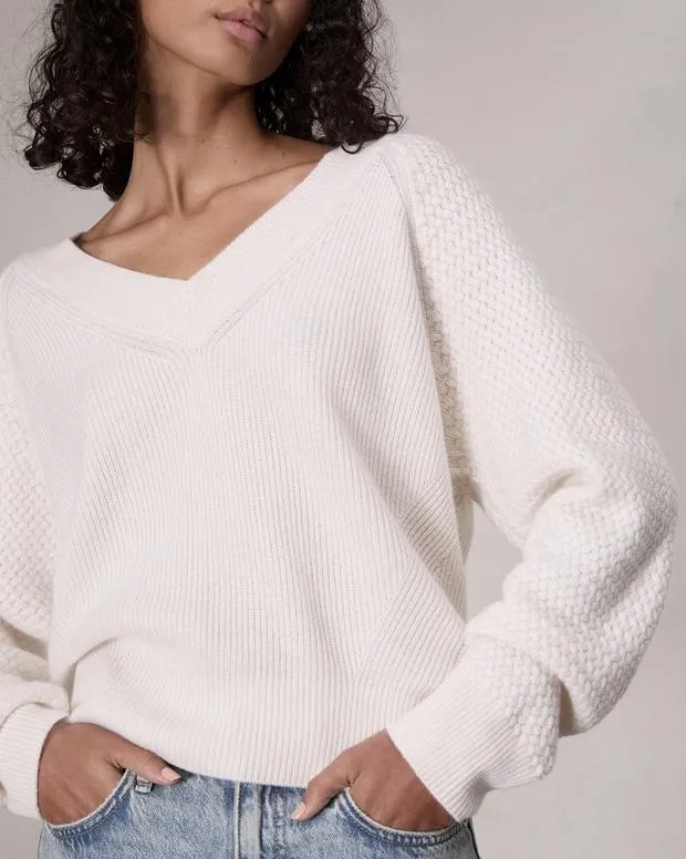 Sweaters and Sweatshirts Women Rag and Bone Kaylee Cashmere Sweater Ivory