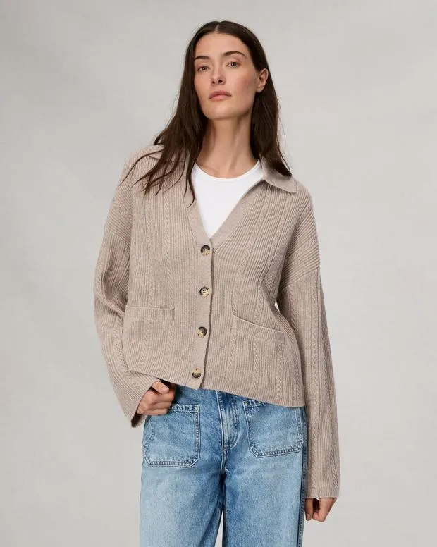 Sweaters and Sweatshirts Women Rag and Bone Maud Cashmere Cardigan Oatmeal