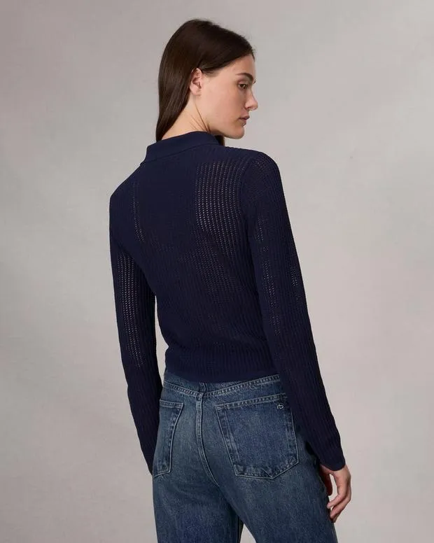Sweaters and Sweatshirts Women Rag and Bone Viola Polo Sweater Indigo