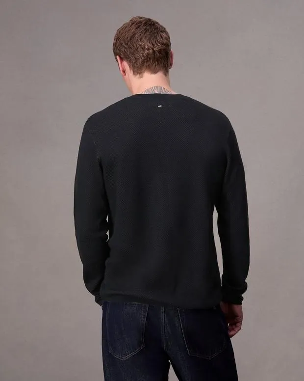 Sweaters Men Rag and Bone Bennet Henley Sweater Black