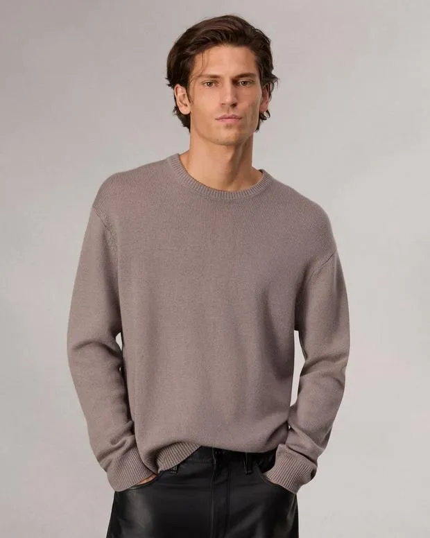 Sweaters Men Rag and Bone Downing Cashmere Sweater Grey