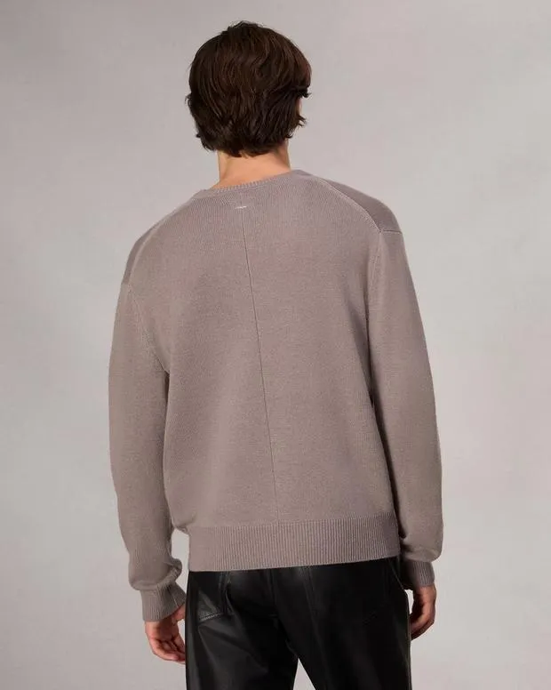 Sweaters Men Rag and Bone Downing Cashmere Sweater Grey