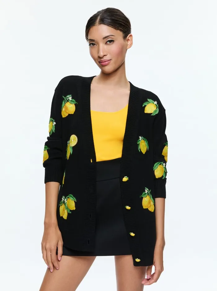 Sweaters Women Alice Olivia Bradford Cardigan Lemon Tree