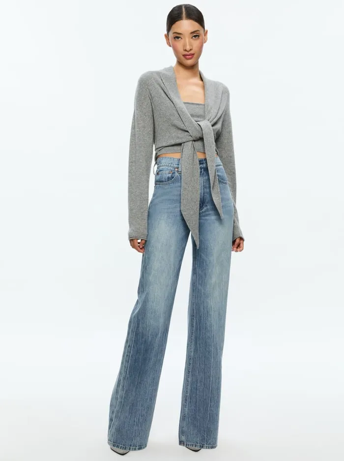 Sweaters Women Alice Olivia Lanita Cardigan Medium Heather Grey