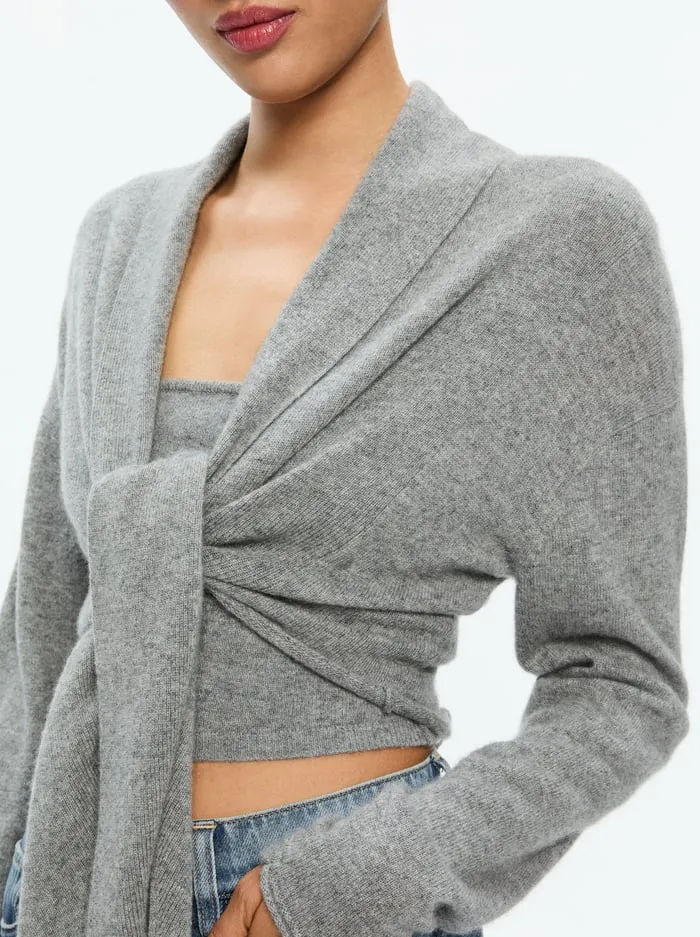 Sweaters Women Alice Olivia Lanita Cardigan Medium Heather Grey