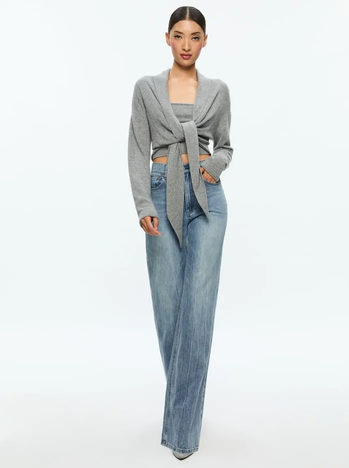 Sweaters Women Alice Olivia Lanita Cardigan Medium Heather Grey