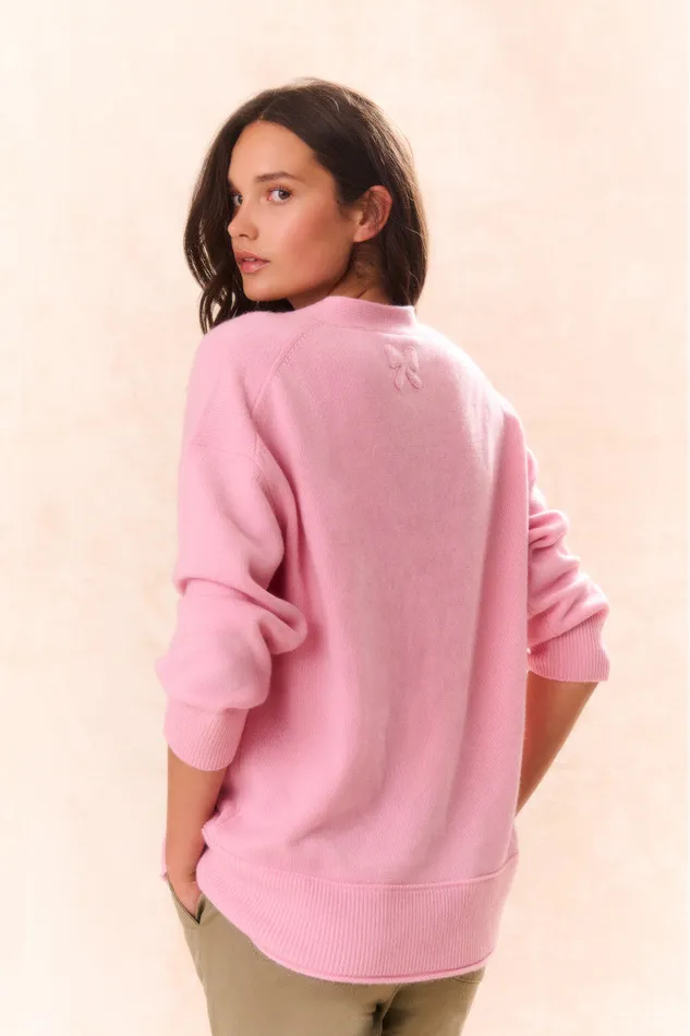 Sweaters Women LoveShackFancy Elmer Oversized Wool Cardigan Sweet Peony
