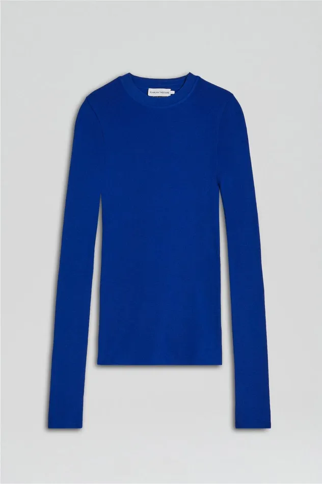 Sweaters Women Scanlan Theodore BABYWOOL CREW SWEATER Cobalt Sweaters Women Scanlan Theodore BABYWOOL CREW SWEATER Cobalt