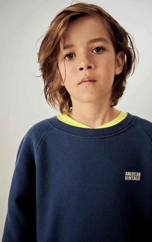 Sweatshirt Izubird Navy Vintage Kids American Vintage Sweatshirts Sweatshirt Izubird Navy Vintage Kids American Vintage Sweatshirts