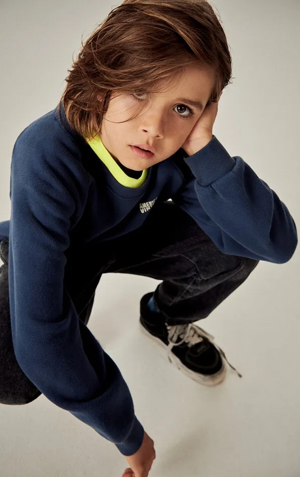 Sweatshirt Izubird Navy Vintage Kids American Vintage Sweatshirts Sweatshirt Izubird Navy Vintage Kids American Vintage Sweatshirts