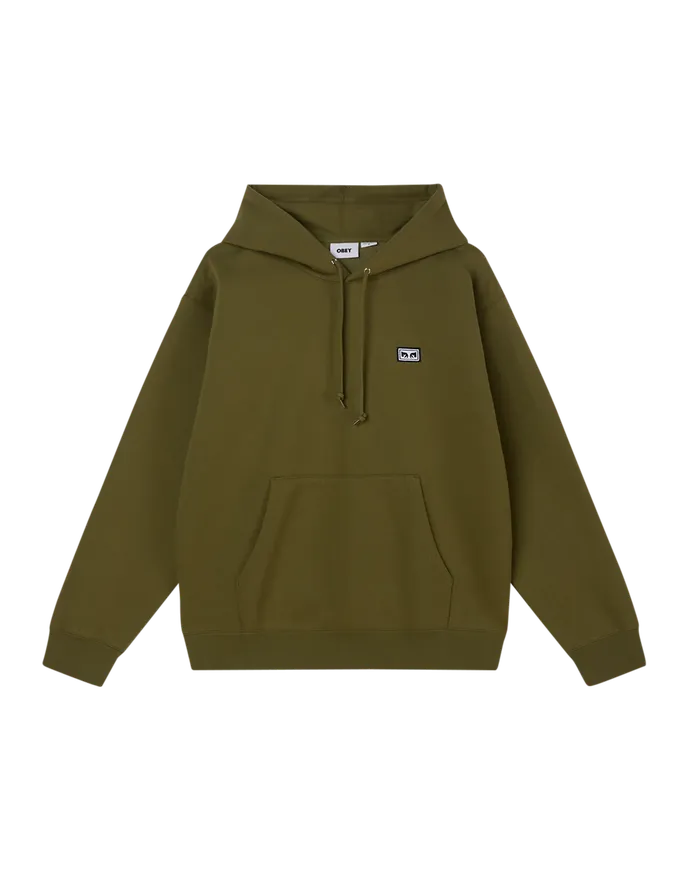 SWEATSHIRTS OBEY Clothing Men EST WORKS EYES PULLOVER Moss Green