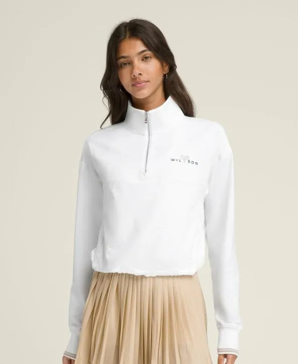 Sweatshirts Women Wilson Davenport Woven Pop Over Bright White