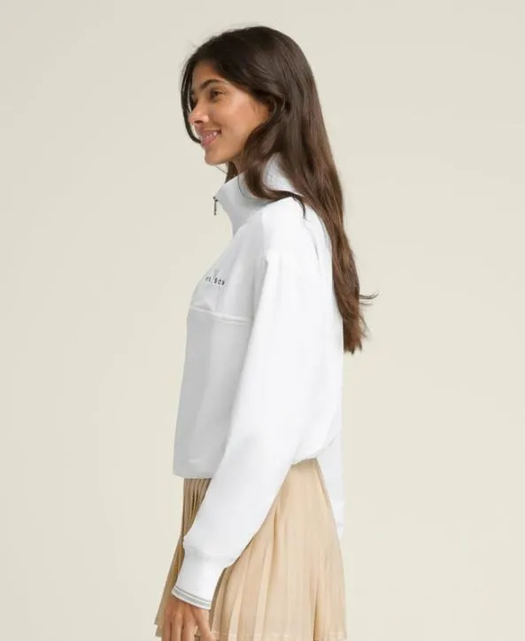 Sweatshirts Women Wilson Davenport Woven Pop Over Bright White Sweatshirts Women Wilson Davenport Woven Pop Over Bright White