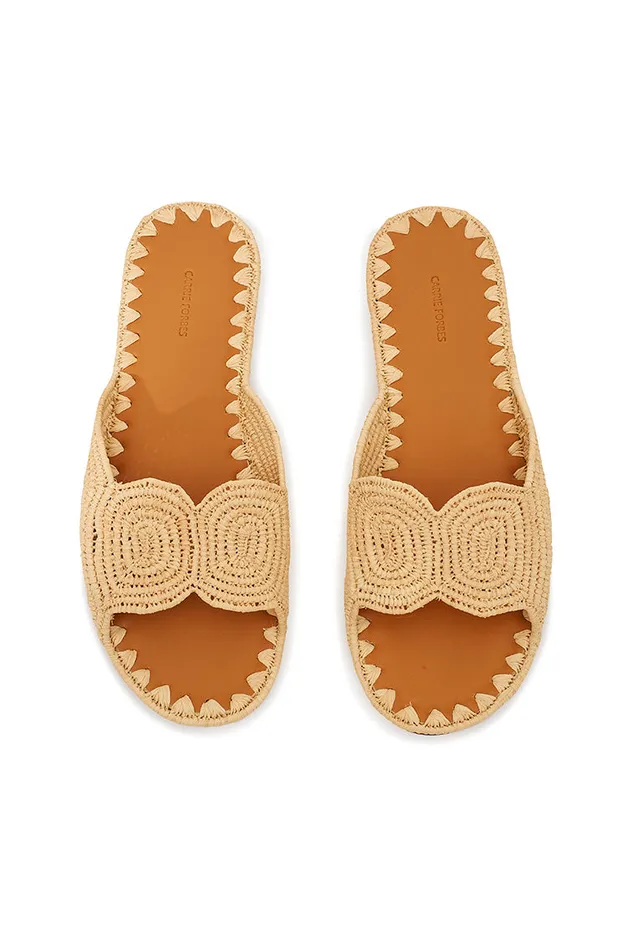 Swim Women LoveShackFancy Carrie Forbes Naima Sandals Natural
