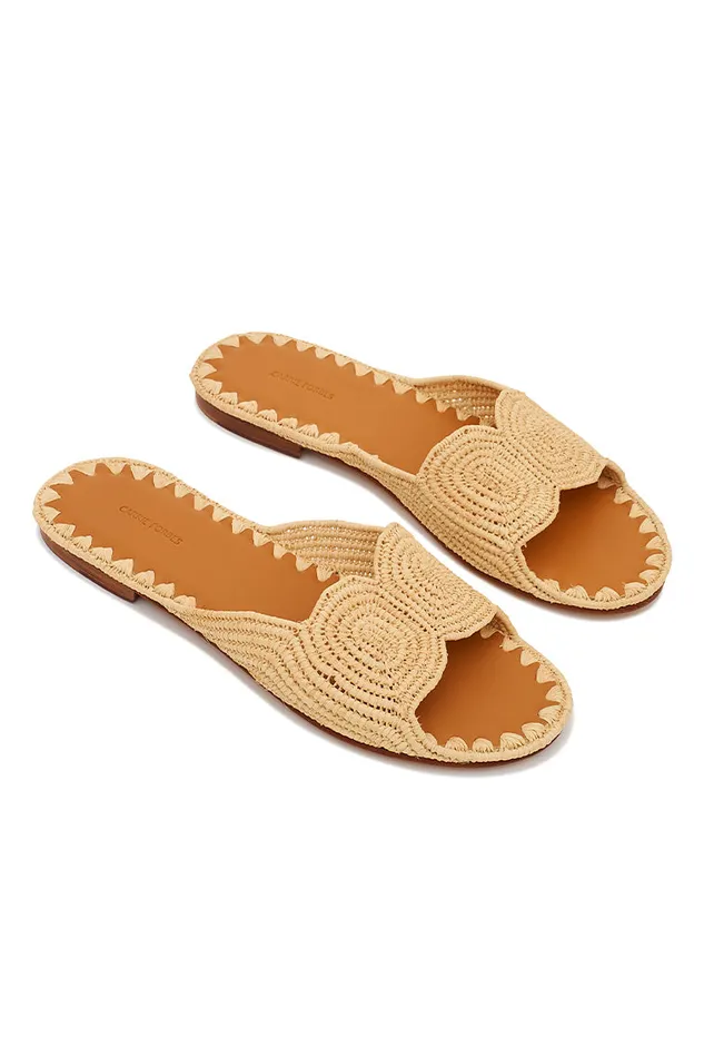 Swim Women LoveShackFancy Carrie Forbes Naima Sandals Natural