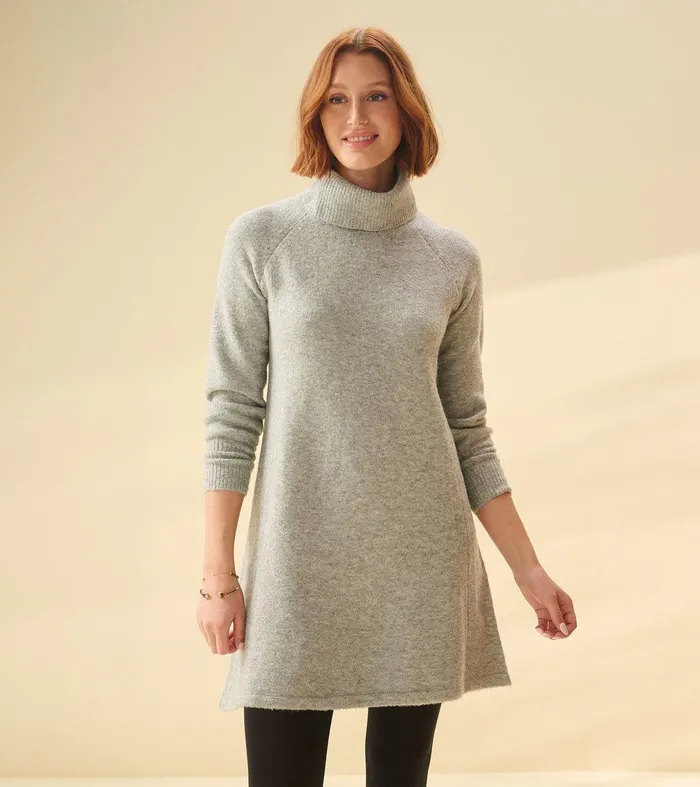 Swing Sweater Dress 8211 Grey Heather Hatley