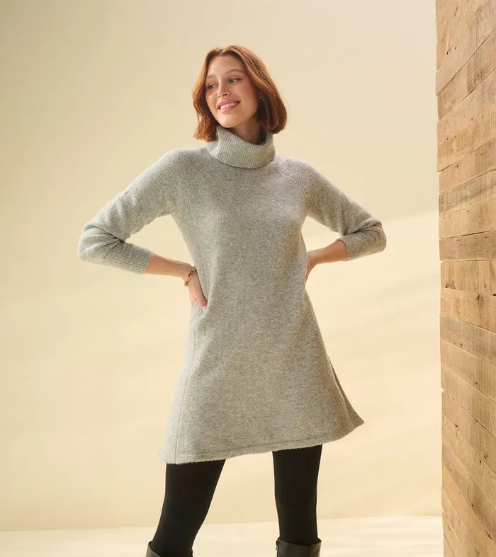 Swing Sweater Dress 8211 Grey Heather Hatley
