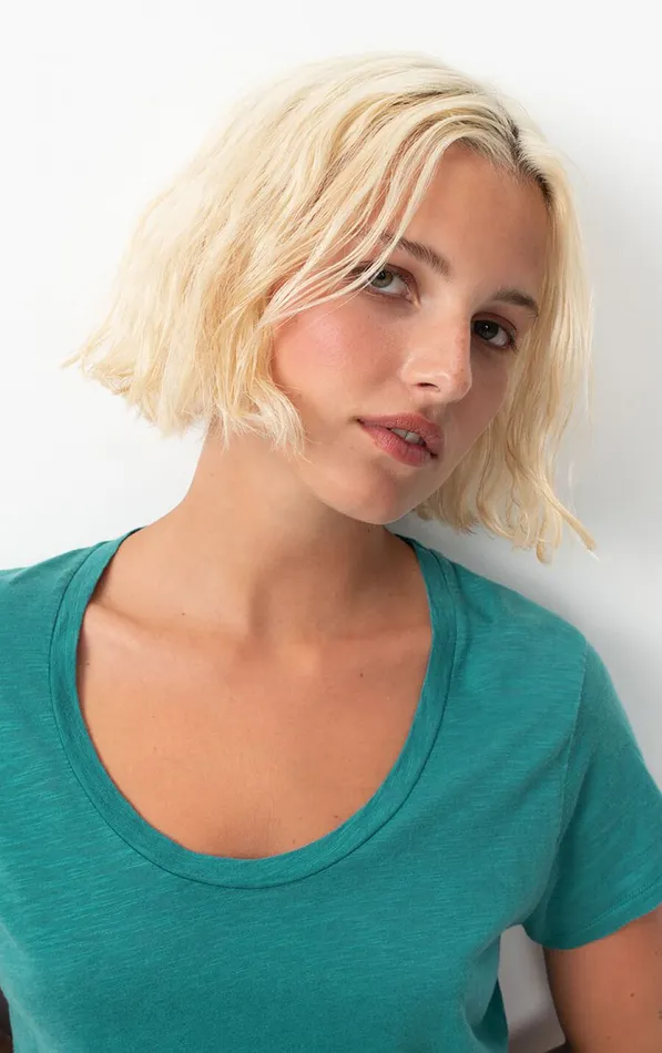 TShirt Jacksonville Emerald Melange Women American Vintage Short Sleeve TShirts TShirt Jacksonville Emerald Melange Women American Vintage Short Sleeve TShirts
