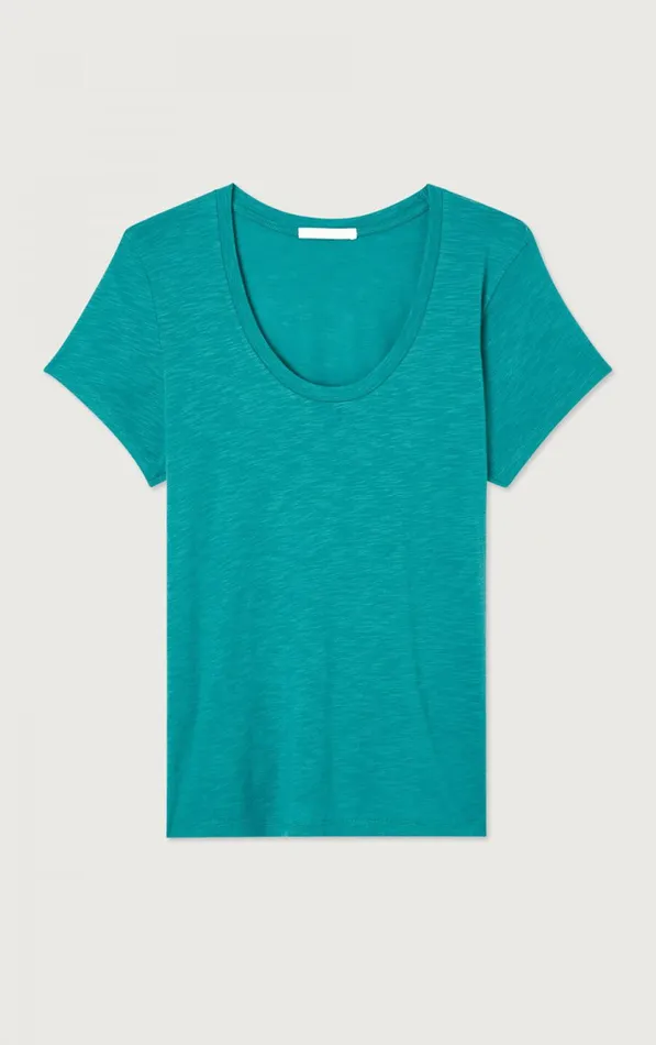 TShirt Jacksonville Emerald Melange Women American Vintage Short Sleeve TShirts TShirt Jacksonville Emerald Melange Women American Vintage Short Sleeve TShirts