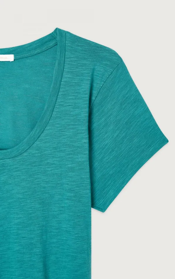 TShirt Jacksonville Emerald Melange Women American Vintage Short Sleeve TShirts TShirt Jacksonville Emerald Melange Women American Vintage Short Sleeve TShirts