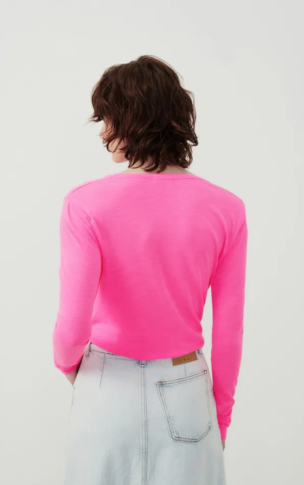 TShirt Jacksonville Fluo Pink Women American Vintage Long Sleeve TShirts TShirt Jacksonville Fluo Pink Women American Vintage Long Sleeve TShirts