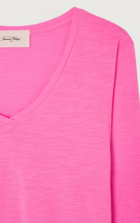 TShirt Jacksonville Fluo Pink Women American Vintage Long Sleeve TShirts TShirt Jacksonville Fluo Pink Women American Vintage Long Sleeve TShirts