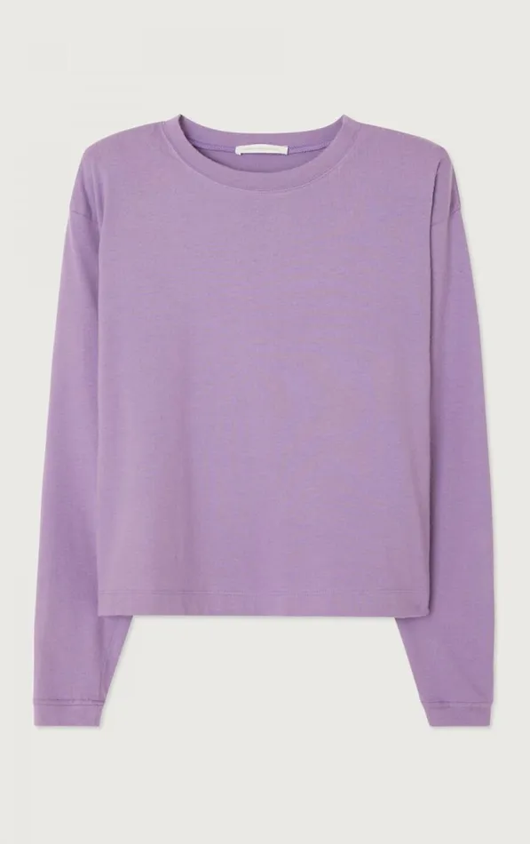 TShirt Ypawood Amethyst Melange Women American Vintage Long Sleeve TShirts TShirt Ypawood Amethyst Melange Women American Vintage Long Sleeve TShirts