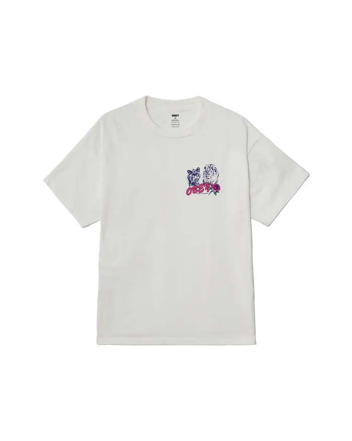 TSHIRTS OBEY Clothing Men UNITE and FIGHT PIGMENT TSHIRT Pigment Vintage White