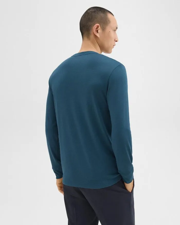 TShirts Polos Men Theory Essential LongSleeve Tee In Anemone Modal Jersey Twilight TShirts Polos Men Theory Essential LongSleeve Tee In Anemone Modal Jersey Twilight