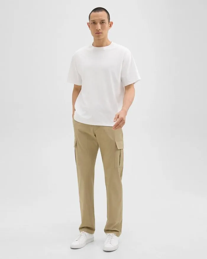 TShirts Polos Men Theory Relaxed Tee In Cotton Jersey White TShirts Polos Men Theory Relaxed Tee In Cotton Jersey White