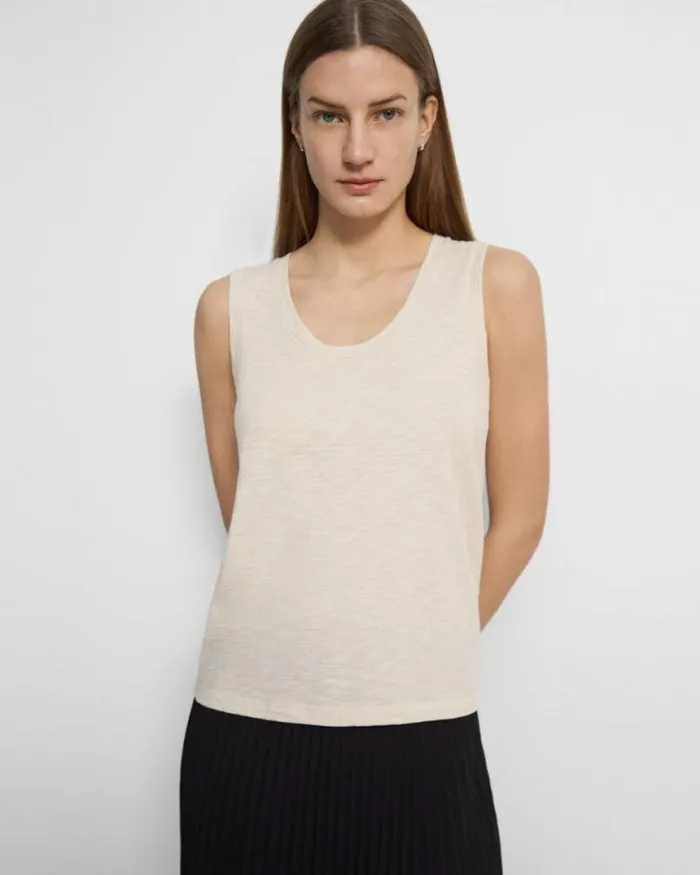 TShirts Tank Tops Women Theory Easy Tank Top In Organic Slub Cotton Canvas TShirts Tank Tops Women Theory Easy Tank Top In Organic Slub Cotton Canvas