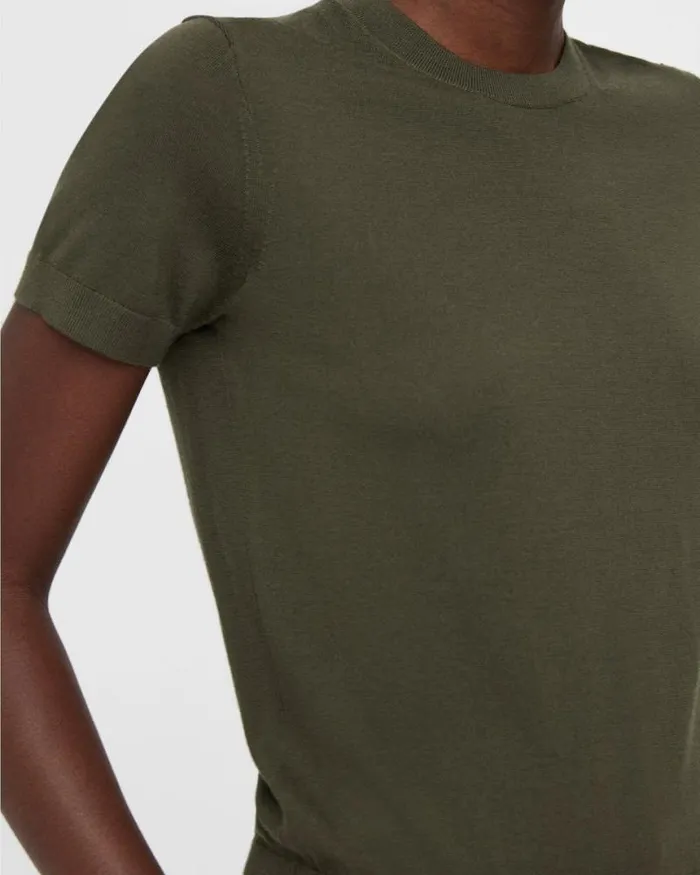 TShirts Tank Tops Women Theory Sweater Tee In Regal Wool Dark Olive