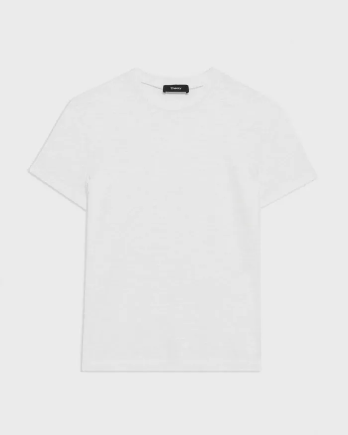 TShirts Tank Tops Women Theory Tiny Tee In Organic Slub Cotton White TShirts Tank Tops Women Theory Tiny Tee In Organic Slub Cotton White