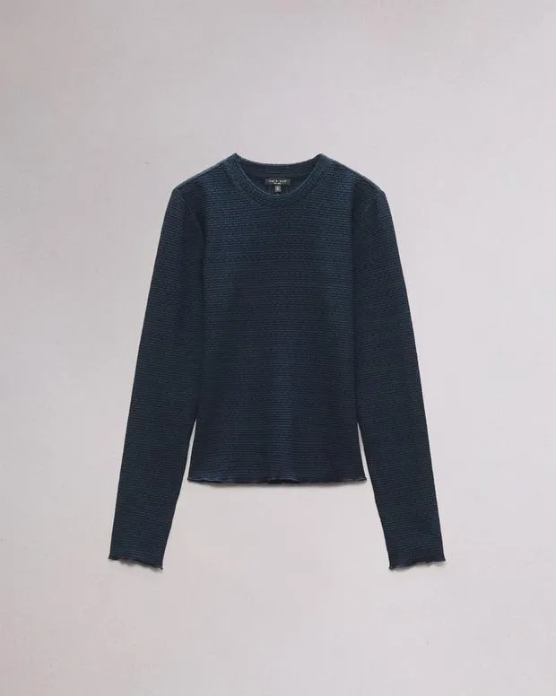 TShirts Women Rag and Bone Julia Textured Tee Salute