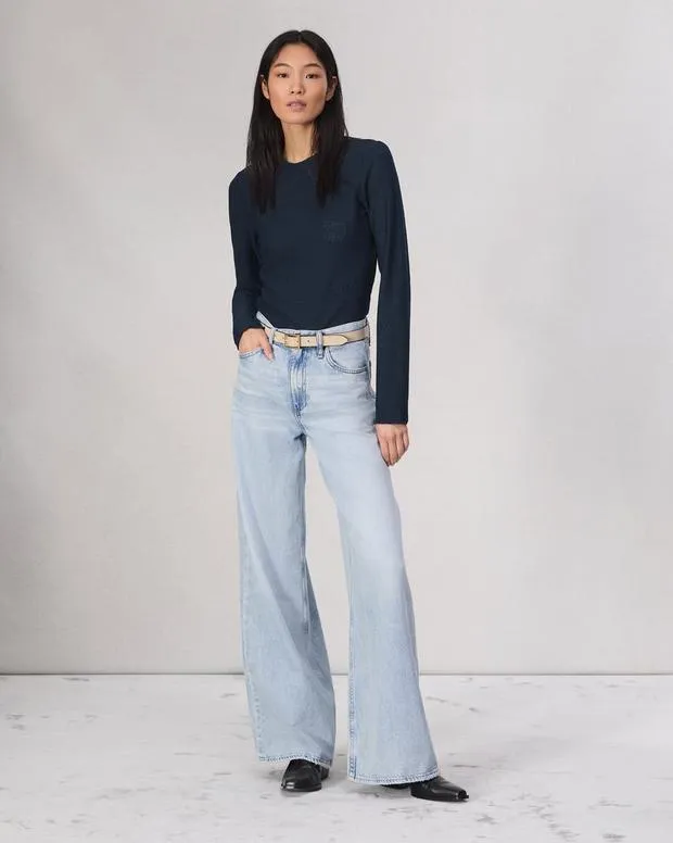 TShirts Women Rag and Bone Julia Textured Tee Salute
