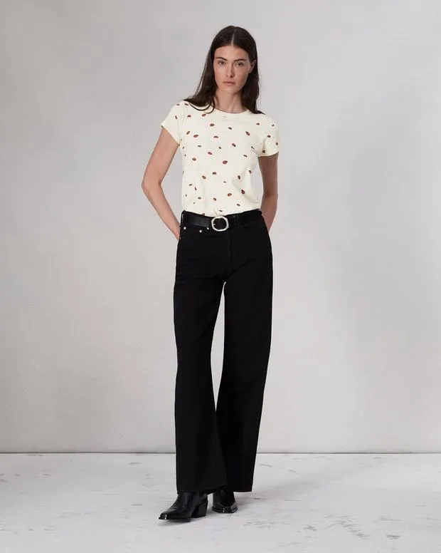 TShirts Women Rag and Bone Ladybug Cotton Tee White Multi